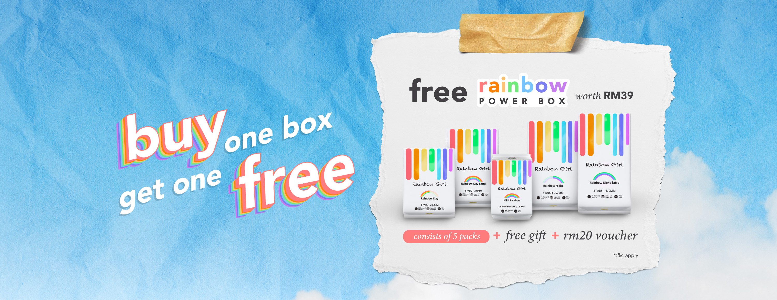 Buy 1 Get 1 Free Rainbow Power Box